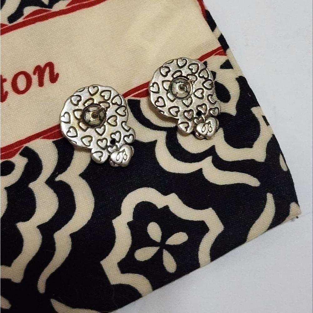 Brighton mixed metals floral drop stud earrings - Picture 4 of 5